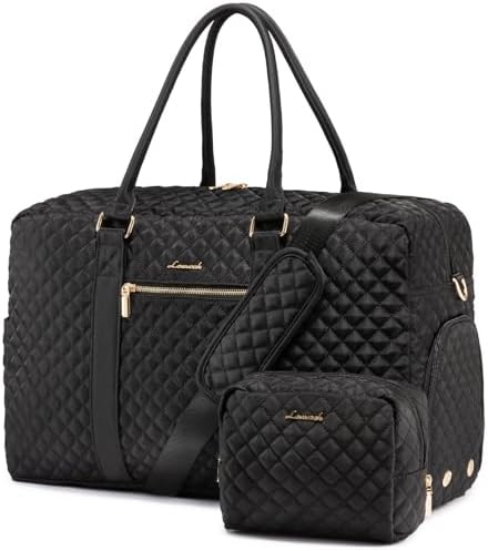 LOVEVOOK Travel Duffle Bag – Weekender with Shoe & Laptop Compartments, Gym & Overnight Bag for Women