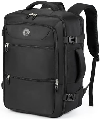Sowaovut Travel Laptop Backpack, Extra Large Backpacks, Flight Approved Daypack, Business Bag Fit 17.3 inch Laptop for Men Women (Black)