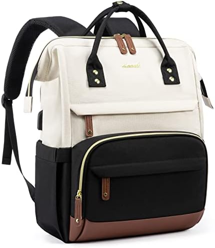 LOVEVOOK Laptop Backpack for Women, 15.6 Inch Work Business Backpacks Purse with USB Port, Large Capacity Nurse Bag College Bookbag for School, Waterproof Casual Daypack for Travel